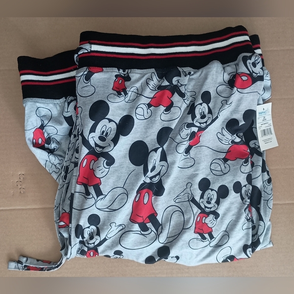 Disney Mickey Mouse Gray and Red Pajama Bottoms - Picture 2 of 2